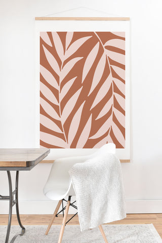 Emanuela Carratoni Pink Palms on Baked Earth Art Print And Hanger