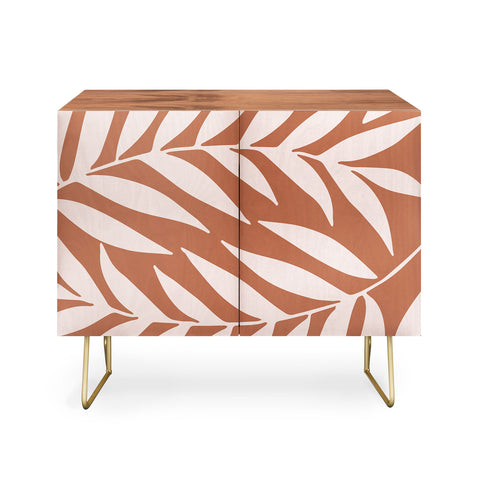 Emanuela Carratoni Pink Palms on Baked Earth Credenza