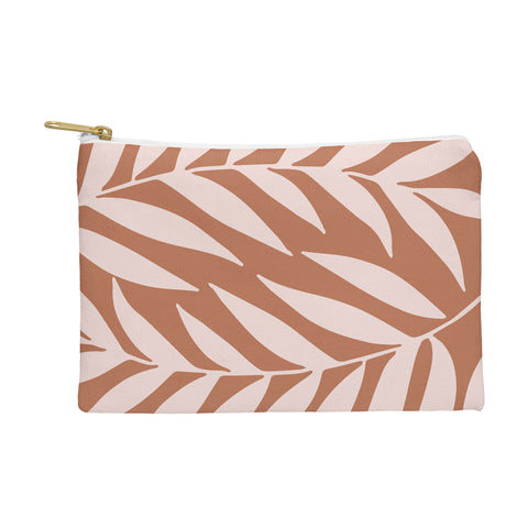Emanuela Carratoni Pink Palms on Baked Earth Pouch