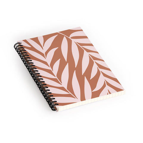 Emanuela Carratoni Pink Palms on Baked Earth Spiral Notebook