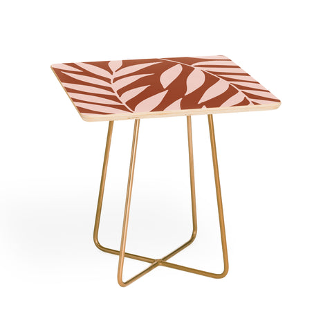 Emanuela Carratoni Pink Palms on Baked Earth Side Table