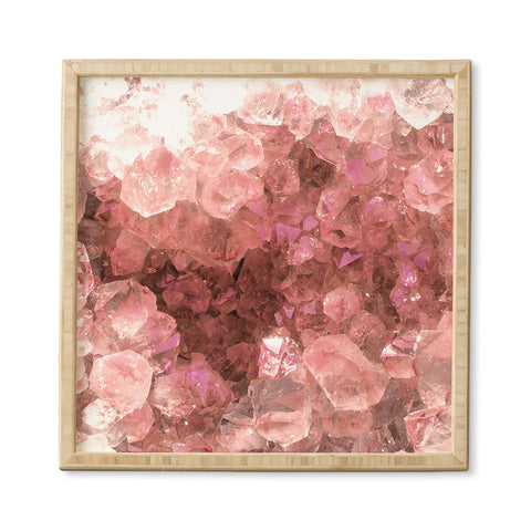 Emanuela Carratoni Pink Quartz Crystals Framed Wall Art