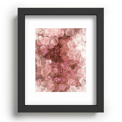 Emanuela Carratoni Pink Quartz Crystals Recessed Framing Rectangle