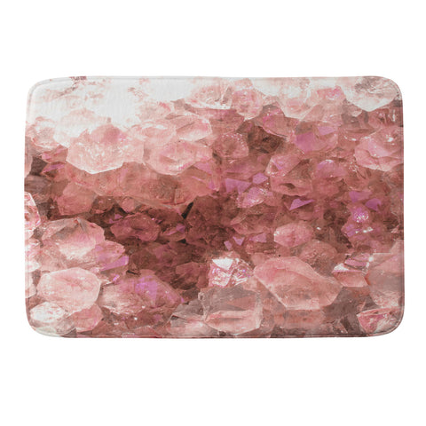 Emanuela Carratoni Pink Quartz Crystals Memory Foam Bath Mat