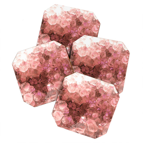 Emanuela Carratoni Pink Quartz Crystals Coaster Set