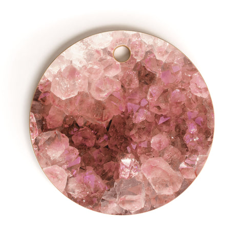 Emanuela Carratoni Pink Quartz Crystals Cutting Board Round