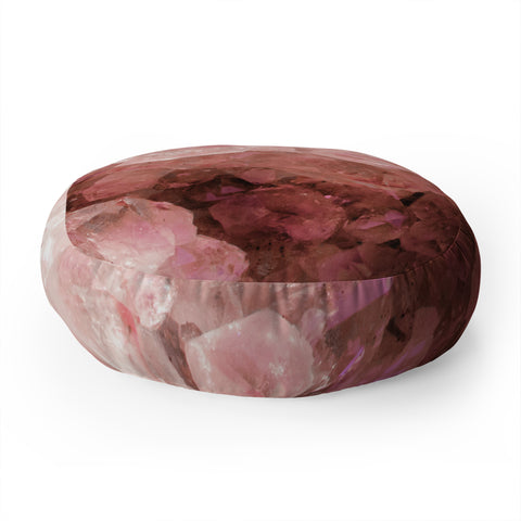 Emanuela Carratoni Pink Quartz Crystals Floor Pillow Round