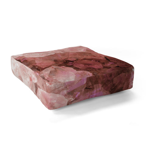 Emanuela Carratoni Pink Quartz Crystals Floor Pillow Square