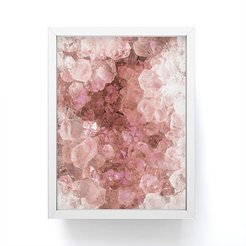 Emanuela Carratoni Pink Quartz Crystals Framed Mini Art Print