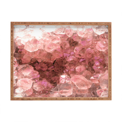 Emanuela Carratoni Pink Quartz Crystals Rectangular Tray