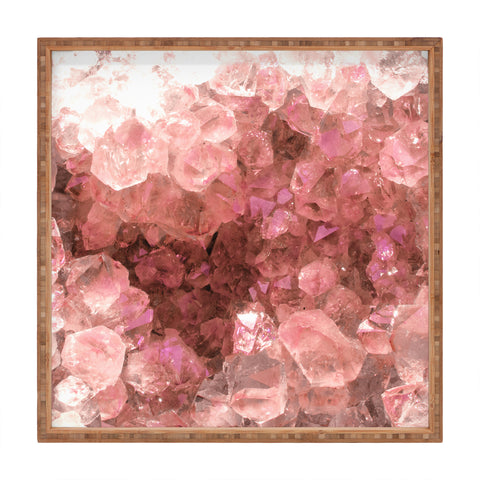Emanuela Carratoni Pink Quartz Crystals Square Tray