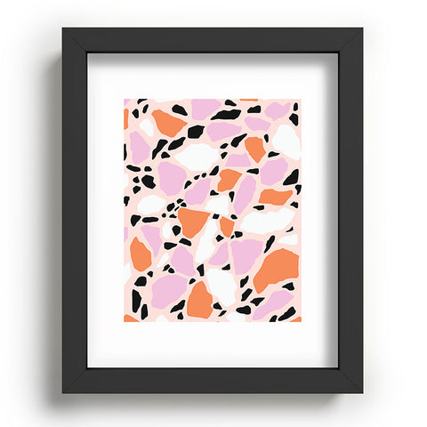 Emanuela Carratoni Pink Shadows Terrazzo Recessed Framing Rectangle