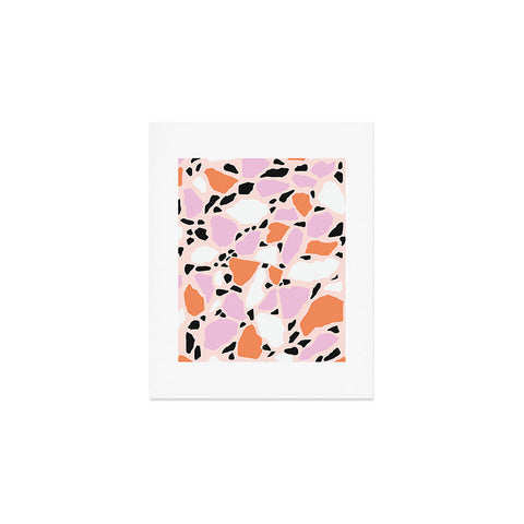 Emanuela Carratoni Pink Shadows Terrazzo Art Print