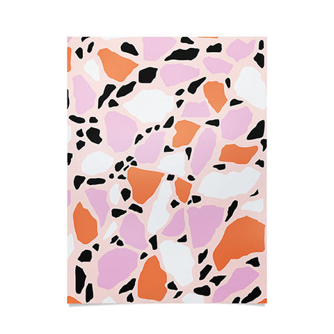 Emanuela Carratoni Pink Shadows Terrazzo Poster