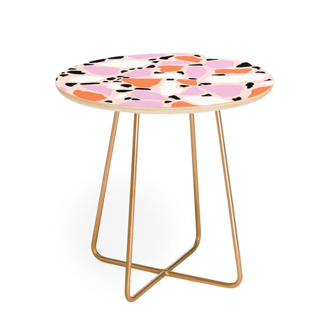 Emanuela Carratoni Pink Shadows Terrazzo Round Side Table