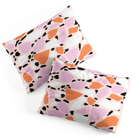 Emanuela Carratoni Pink Shadows Terrazzo Pillow Shams