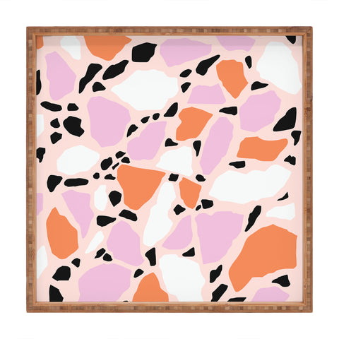 Emanuela Carratoni Pink Shadows Terrazzo Square Tray