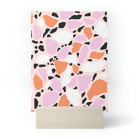 Emanuela Carratoni Pink Shadows Terrazzo Mini Art Print