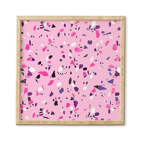 Emanuela Carratoni Pink Terrazzo Style Framed Wall Art