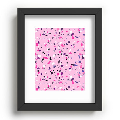 Emanuela Carratoni Pink Terrazzo Style Recessed Framing Rectangle