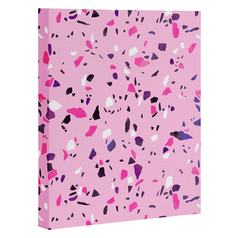 Emanuela Carratoni Pink Terrazzo Style Art Canvas
