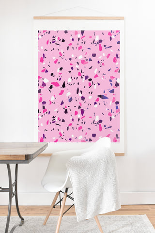 Emanuela Carratoni Pink Terrazzo Style Art Print And Hanger