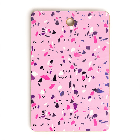 Emanuela Carratoni Pink Terrazzo Style Cutting Board Rectangle