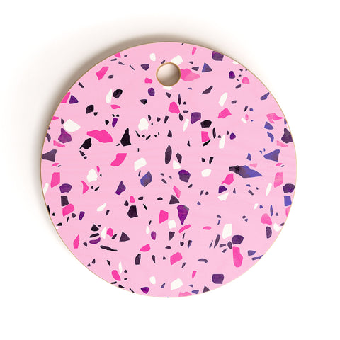 Emanuela Carratoni Pink Terrazzo Style Cutting Board Round