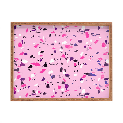 Emanuela Carratoni Pink Terrazzo Style Rectangular Tray