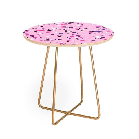 Emanuela Carratoni Pink Terrazzo Style Round Side Table