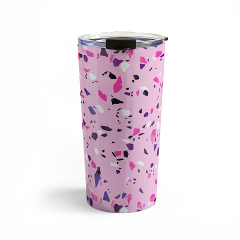 Emanuela Carratoni Pink Terrazzo Style Travel Mug