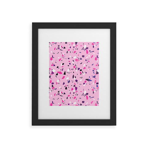 Emanuela Carratoni Pink Terrazzo Style Framed Art Print