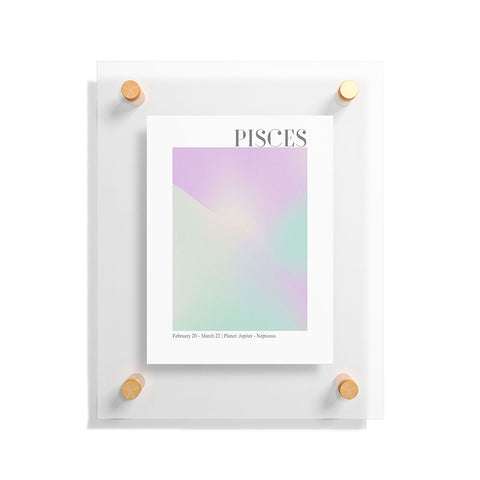 Emanuela Carratoni Pisces Zodiac Sign Gradient Floating Acrylic Print