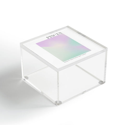 Emanuela Carratoni Pisces Zodiac Sign Gradient Acrylic Box