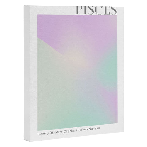 Emanuela Carratoni Pisces Zodiac Sign Gradient Art Canvas