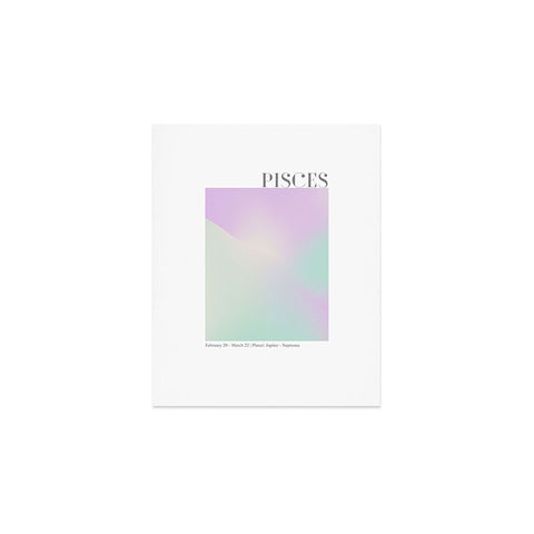 Emanuela Carratoni Pisces Zodiac Sign Gradient Art Print