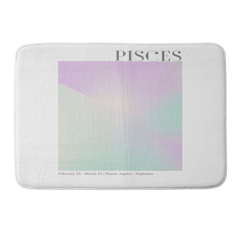 Emanuela Carratoni Pisces Zodiac Sign Gradient Memory Foam Bath Mat