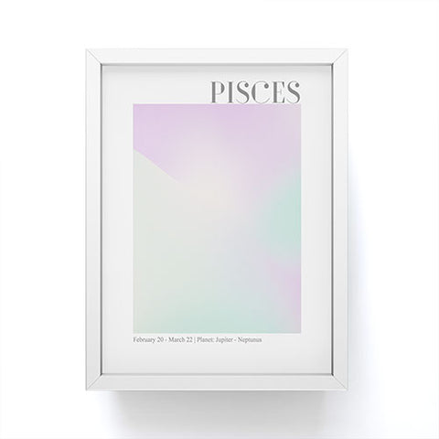 Emanuela Carratoni Pisces Zodiac Sign Gradient Framed Mini Art Print
