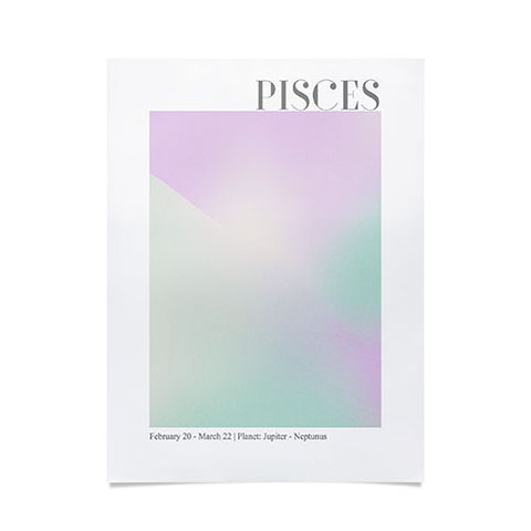 Emanuela Carratoni Pisces Zodiac Sign Gradient Poster