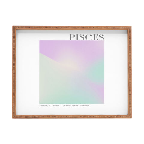 Emanuela Carratoni Pisces Zodiac Sign Gradient Rectangular Tray