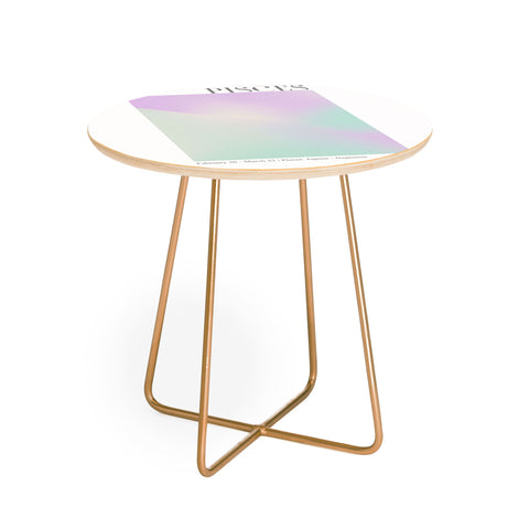 Emanuela Carratoni Pisces Zodiac Sign Gradient Round Side Table