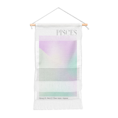Emanuela Carratoni Pisces Zodiac Sign Gradient Wall Hanging Portrait