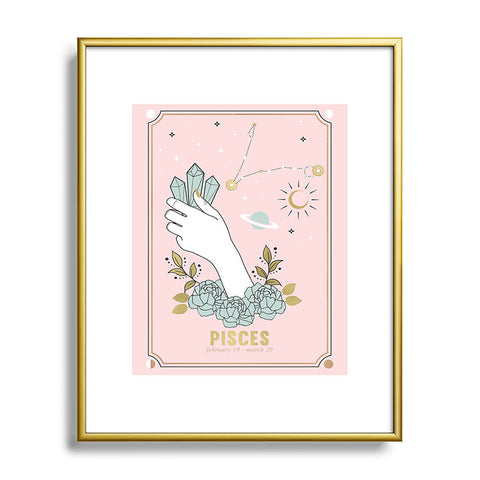 Emanuela Carratoni Pisces Zodiac sign Metal Framed Art Print