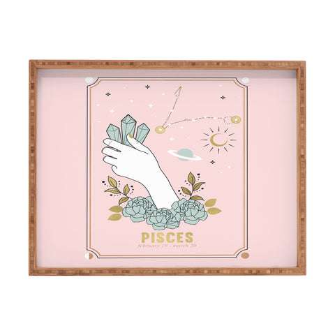 Emanuela Carratoni Pisces Zodiac sign Rectangular Tray