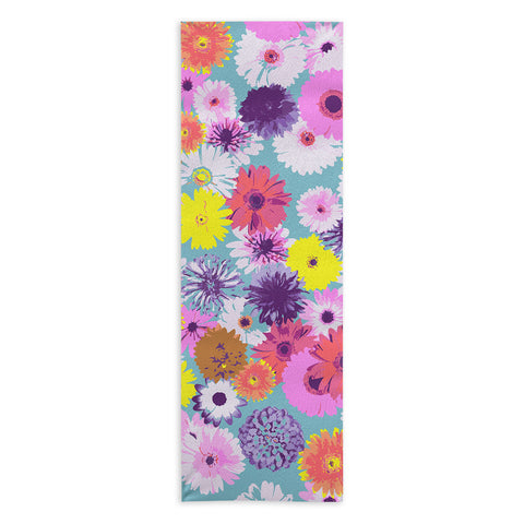 Emanuela Carratoni Pop Art Flowers Yoga Towel