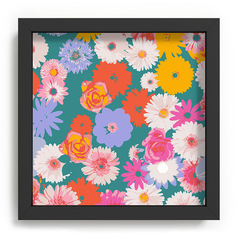 Emanuela Carratoni Pop Floral Mix Recessed Framing Square