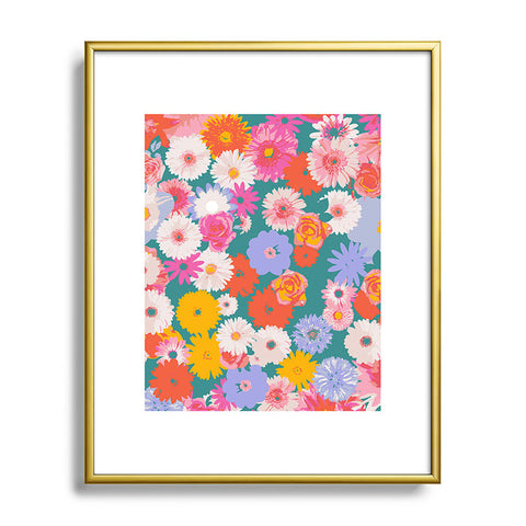 Emanuela Carratoni Pop Floral Mix Metal Framed Art Print