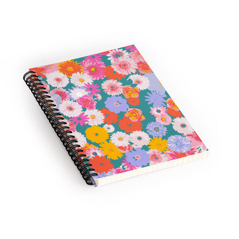 Emanuela Carratoni Pop Floral Mix Spiral Notebook