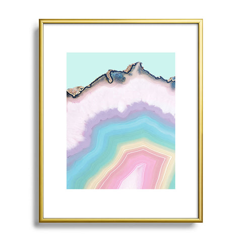 Emanuela Carratoni Rainbow Agate Metal Framed Art Print