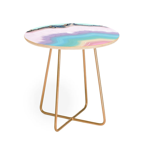 Emanuela Carratoni Rainbow Agate Round Side Table